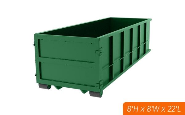 you can typically rent a 40 yard dumpster for up to 7-10 days, depending on the service provider